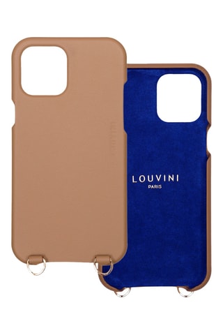 Coque MagSafe en cuir iPhone 15 Pro - Camel