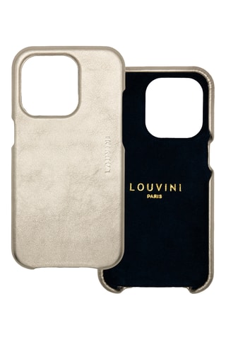 Coque MagSafe iPhone 14 Pro Max en cuir - Doré