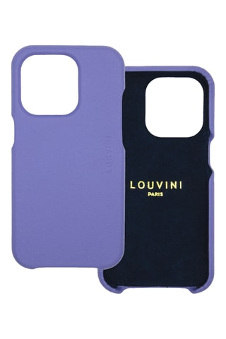Coque MagSafe iPhone 16 en cuir - Violet