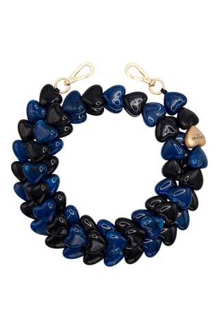 Cordon pour téléphone - Noir et bleu marine - Noir