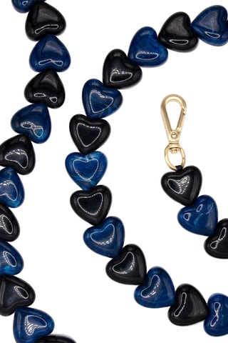 Cordon pour téléphone - Noir et bleu marine - Noir