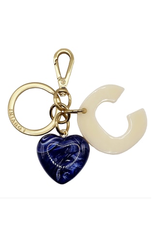 Porte-clés - Bleu marine - Blanc