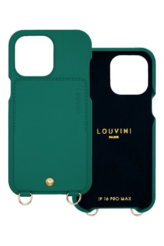 Coque en cuir iPhone 16 Pro Max - Vert émeraude