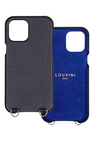 Coque MagSafe en cuir iPhone 15 Pro - Noir