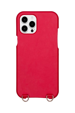 Coque MagSafe iPhone 15 Pro Max en cuir - Rouge