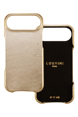 Coque MagSafe en cuir iPhone 17 Air - Doré