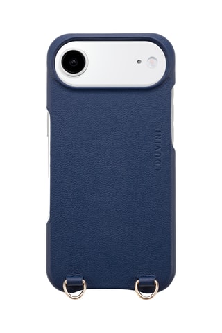 Coque MagSafe en cuir iPhone 17 Air - Bleu marine