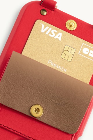 Coque en cuir iPhone 17 Air - Rouge