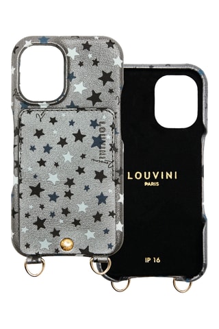 Coque en cuir iPhone 16 - Argenté