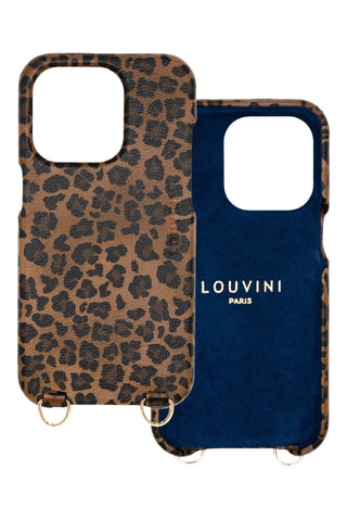 Coque MagSafe en cuir iPhone 15 Pro Max - Marron