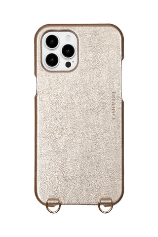 Coque MagSafe iPhone 15 Pro Max en cuir - Doré
