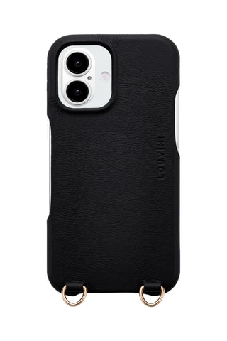 Coque MagSafe en cuir iPhone16 - Noir