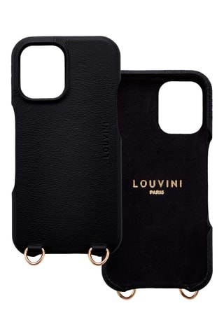 Coque MagSafe en cuir iPhone16 - Noir
