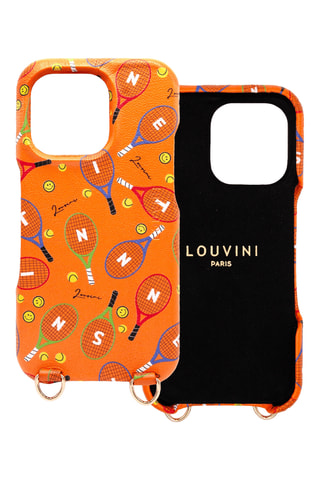 Coque MagSafe en cuir iPhone 15 Pro Max - Orange