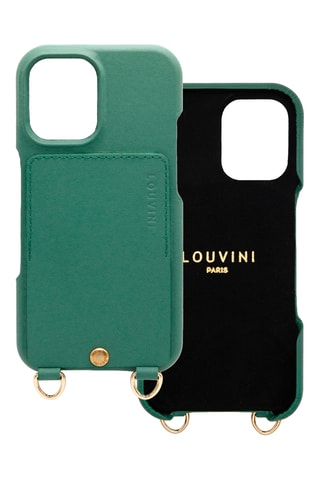 Coque en cuir iPhone 16 - Vert émeraude