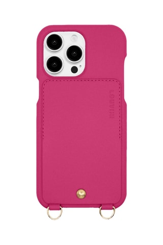 Coque en cuir iPhone 16 Pro Max - Fuchsia