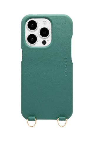 Coque MagSafe iPhone 13 en cuir - Vert émeraude
