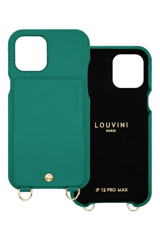 Coque en cuir iPhone 12 Pro Max - Vert émeraude