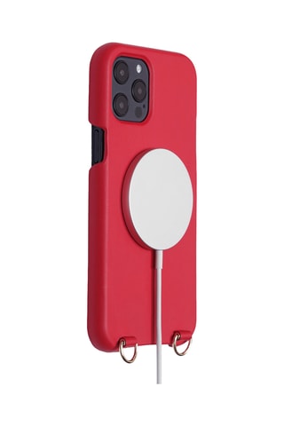 Coque en cuir iPhone 17 Air - Rouge