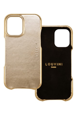 Coque MagSafe en cuir iPhone en cuir - Doré