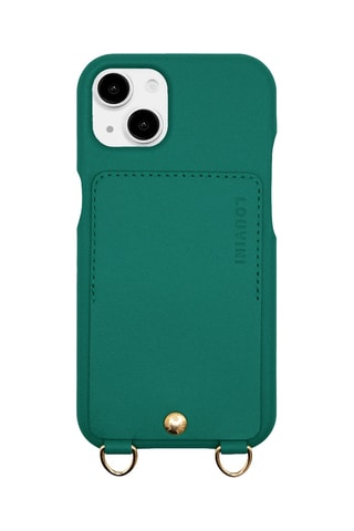 Coque en cuir iPhone 14 - Vert émeraude