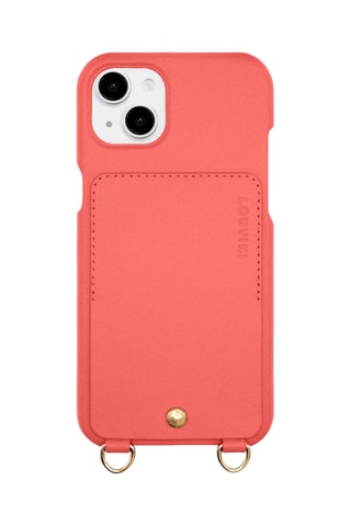 Coque en cuir iPhone 14 Plus/15 Plus - Rose