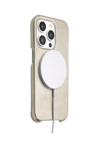 Coque MagSafe en cuir iPhone 16 Plus - Doré