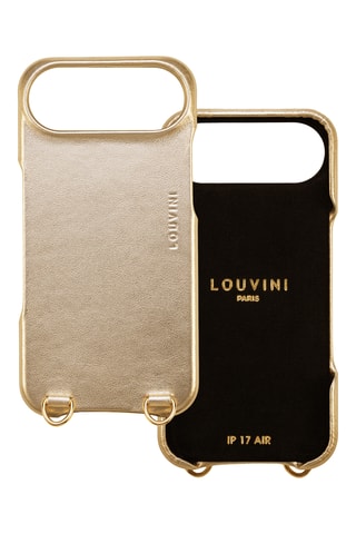 Coque MagSafe en cuir 17 Air - Doré