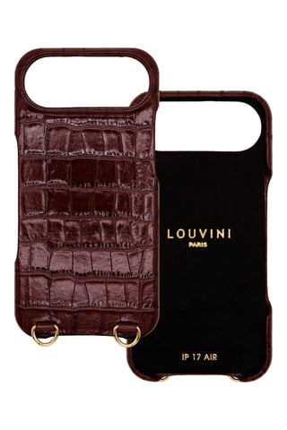 Coque MagSafe en cuir iPhone 17 Air - Marron