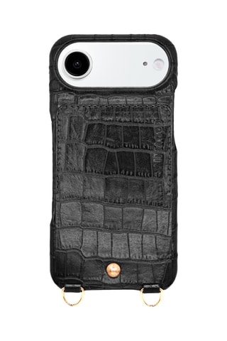 Coque en cuir iPhone 17 Air - Noir