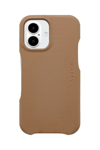 Coque MagSafe en cuir iPhone 16 - Camel