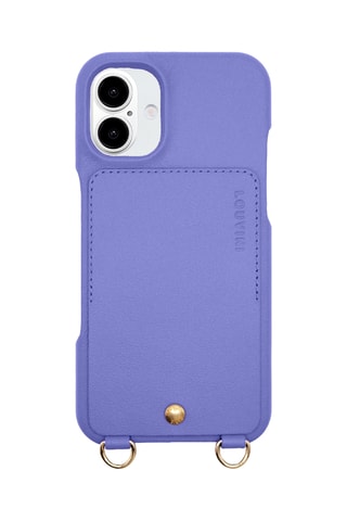 Coque en cuir iPhone 16 Plus - Violet