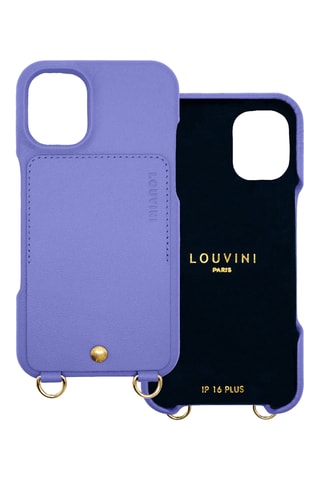 Coque en cuir iPhone 16 Plus - Violet