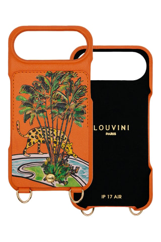 Coque en cuir iPhone 17 Air - Orange