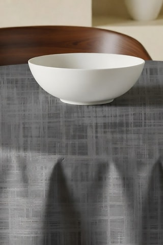 Nappe ronde antitaches  en coton biologique - Gris foncé chiné - 120 cm