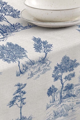 Nappe antitache - Blanc et bleu