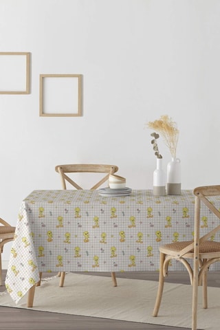 Nappe antitache Tweety Tom et Jerry - Beige