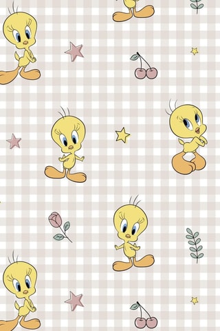 Nappe antitache Tweety Tom et Jerry - Beige