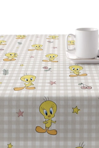 Nappe antitache Tweety Tom et Jerry - Beige