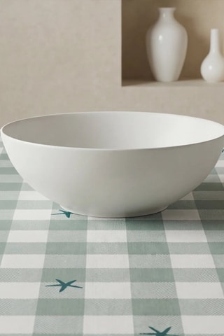 Nappe antitache ronde - Vert clair et blanc