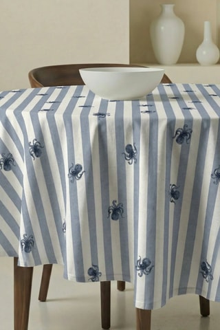 Nappe antitache ronde - Bleu