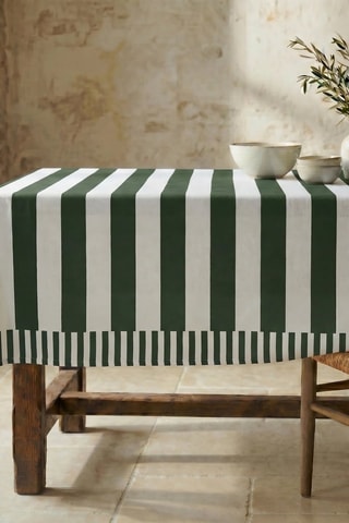 Nappe antitache  - Vert foncé et blanc
