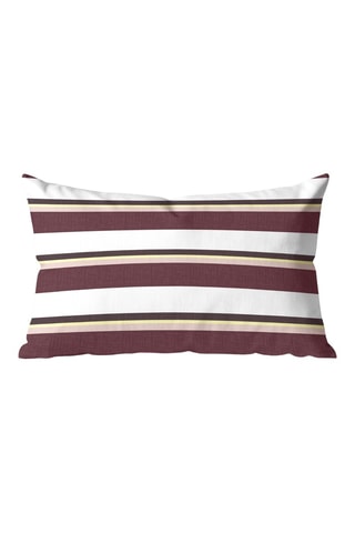 Housse de coussin - Blanc et marron - 30 x 50 cm