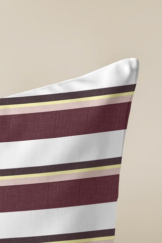 Housse de coussin - Bordeaux et beige - 50 x 50 cm