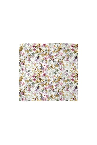 4 serviettes de table - Blanc et rose poudré
