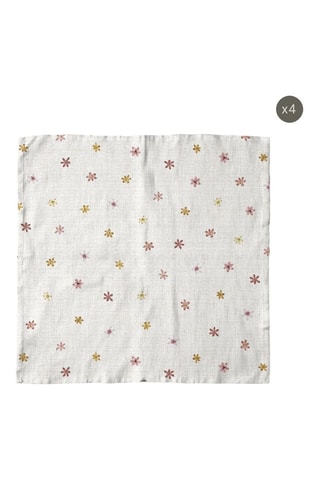 4 serviettes de table - Blanc