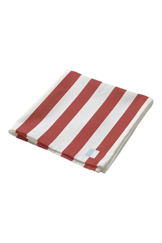 4 serviettes de table - Blanc et rouge