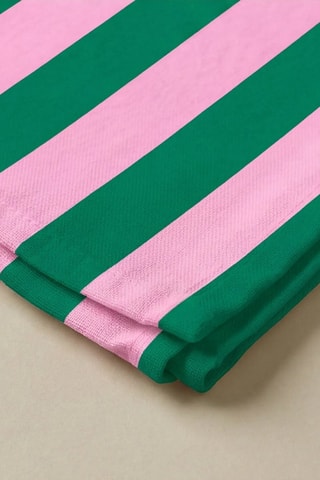 4 serviettes de table - Rose et vert clair