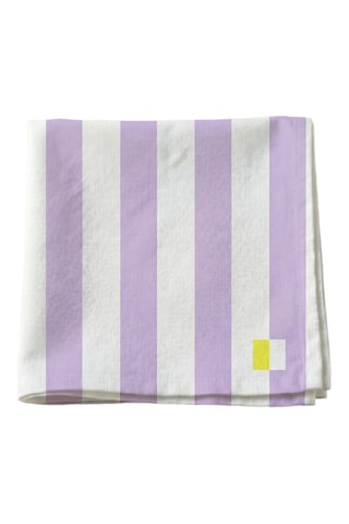 4 serviettes de table - Blanc et violet