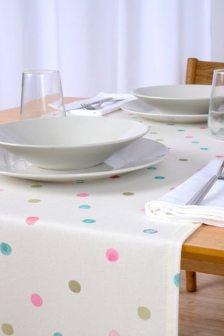 Chemin de table en coton biologique - Blanc - 150 x 50 cm